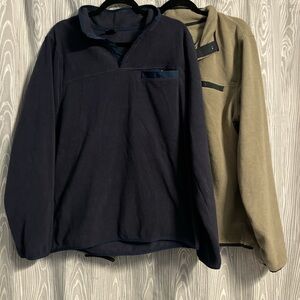 32 Degrees Black and Tan Fleece Jacket